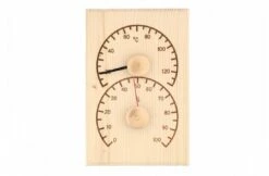 4Living Saunaland Sauna Thermometer & Hygrometer Grenen