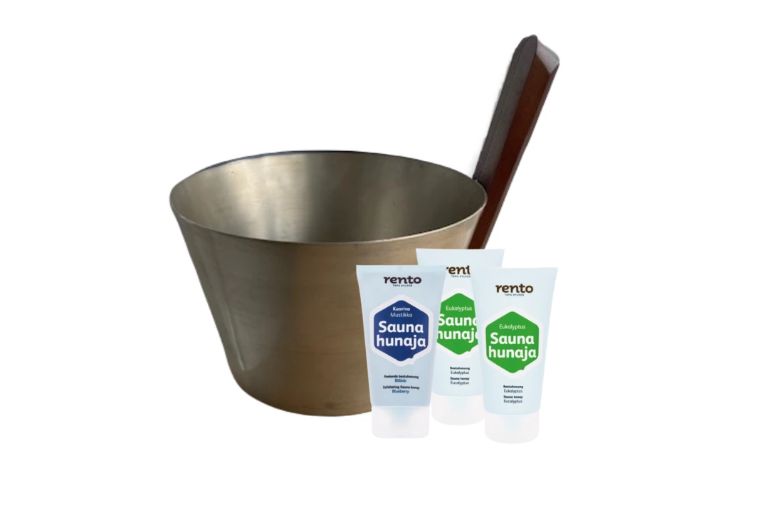 Blumenberg Sauna Emmer 5 Liter - Champagne - Gratis Sauna Balsem 3 Blumenberg Sauna Emmer 5 Liter - Champagne - Gratis Sauna Balsem