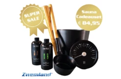 Rento Cadeau SetSauna Emmer Zwart Thermometer -Zwembad Benodigdheden Verkoopwinkel rento cadeau set sauna emmer zwart thermometer 1