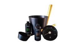 Rento Cadeau SetSauna Emmer Zwart Thermometer -Zwembad Benodigdheden Verkoopwinkel rento cadeau set sauna emmer zwart thermometer 2