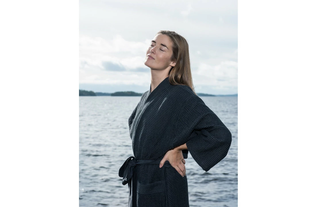 Rento Kenno Badjas - Grijs - Maat S/M 5 Rento Kenno Badjas - Grijs - Maat S/M - Afbeelding 3