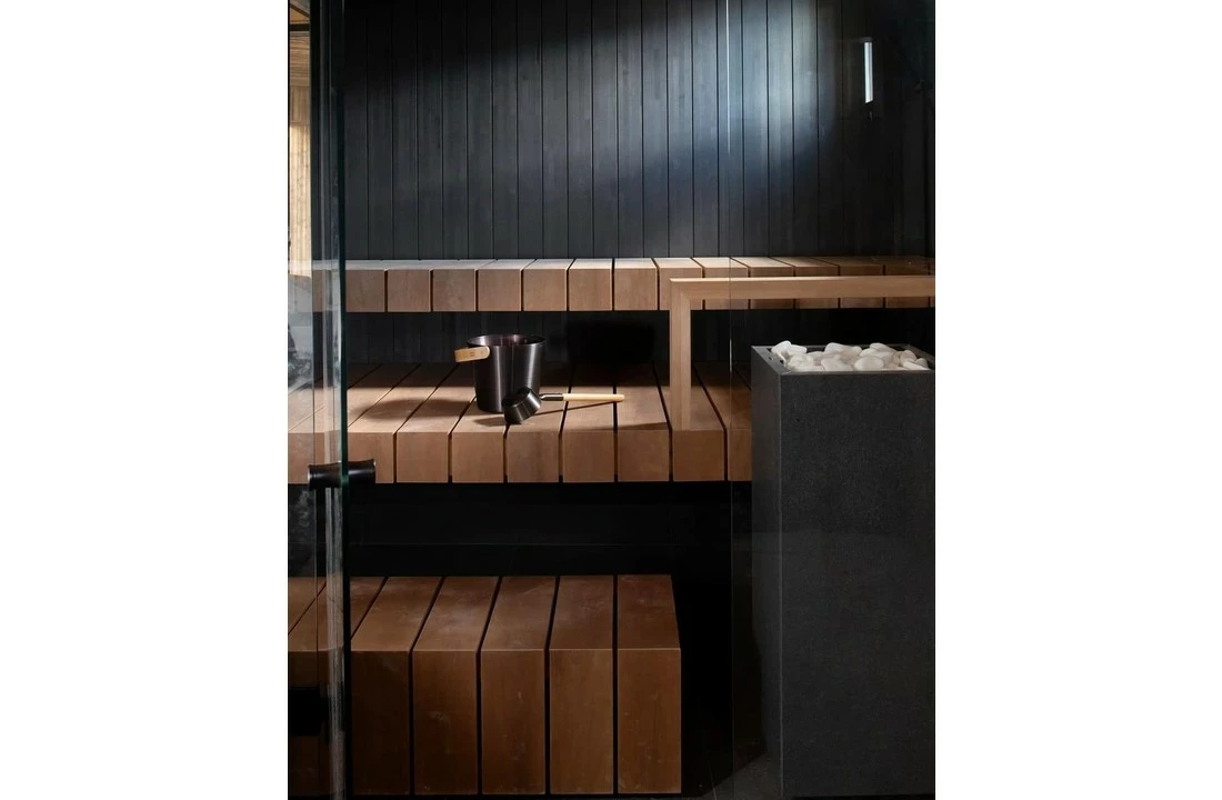 Rento Rento Sauna Emmer Aluminium Met Bamboe Handvat Zwart 6 Rento Rento Sauna Emmer Aluminium Met Bamboe Handvat Zwart - Afbeelding 4