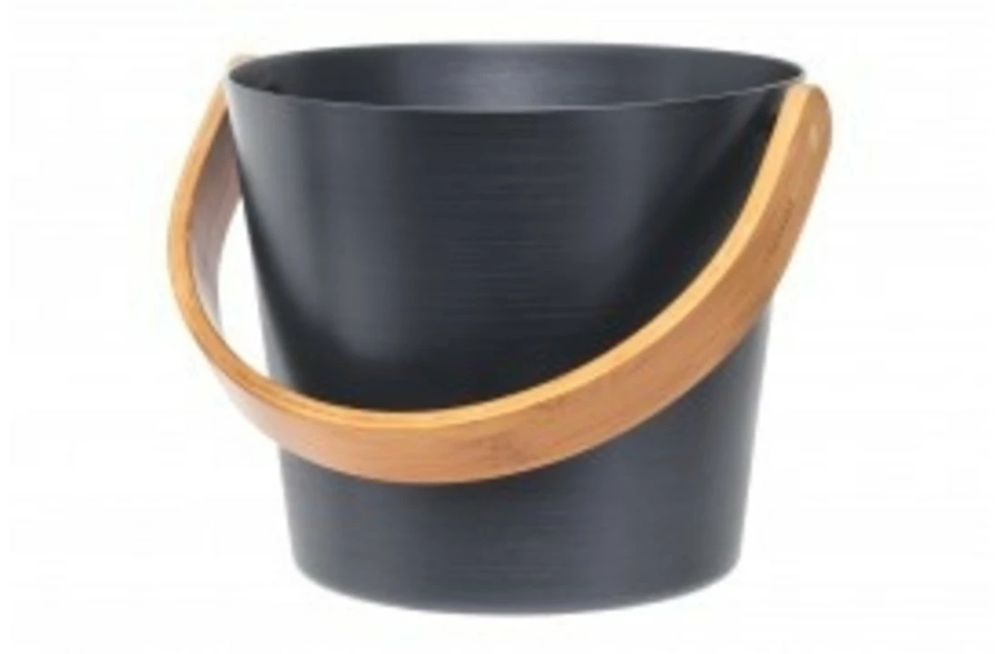 Rento Rento Sauna Emmer Aluminium Met Bamboe Handvat Grijsblauw 4 Rento Rento Sauna Emmer Aluminium Met Bamboe Handvat Grijsblauw - Afbeelding 2