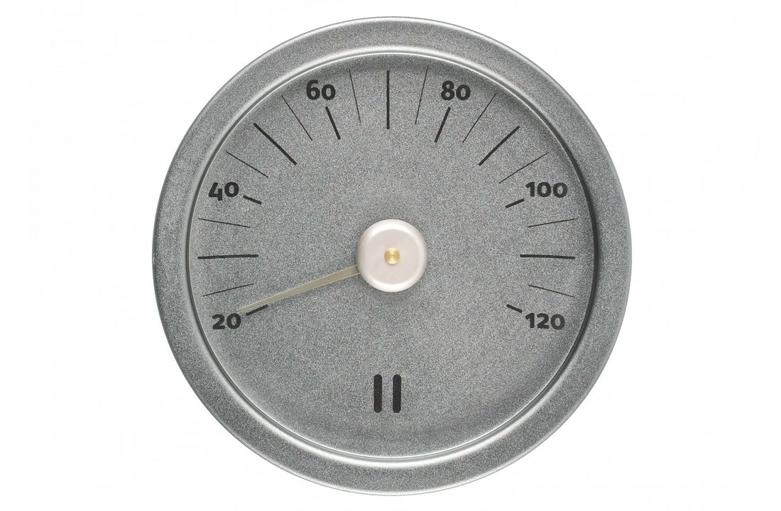 Rento Rento Sauna Thermometer Aluminium Rond Grijsblauw 3 Rento Rento Sauna Thermometer Aluminium Rond Grijsblauw
