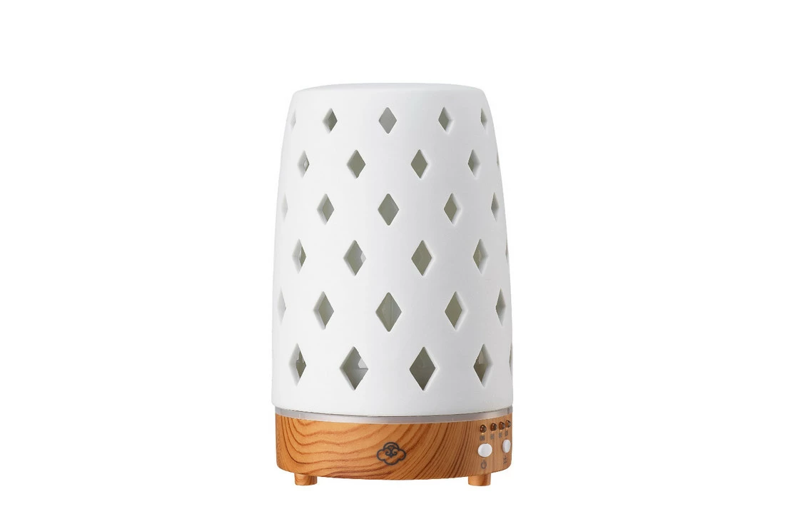 Serene House Serene House Ultrasonic Diffuser Diamond White Lightwood Base 90ml 4 Serene House Serene House Ultrasonic Diffuser Diamond White Lightwood Base 90ml - Afbeelding 2